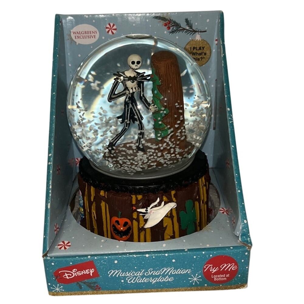 Disney The Nightmare Before Christmas Jack Skellington Musical SnoMotion Globe - Picture 2 of 15